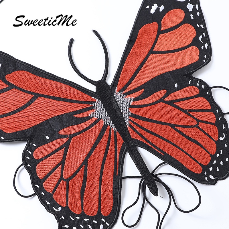 Áo hai dây cổ chữ V thêu hình bướm mới 2022 | BigBuy360 - bigbuy360.vn