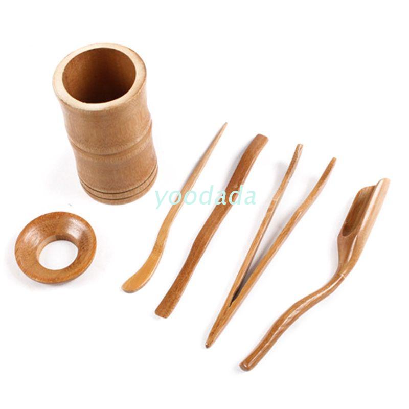 Bộ 6 dụng cụ trà đạo bằng tre tiện dụng