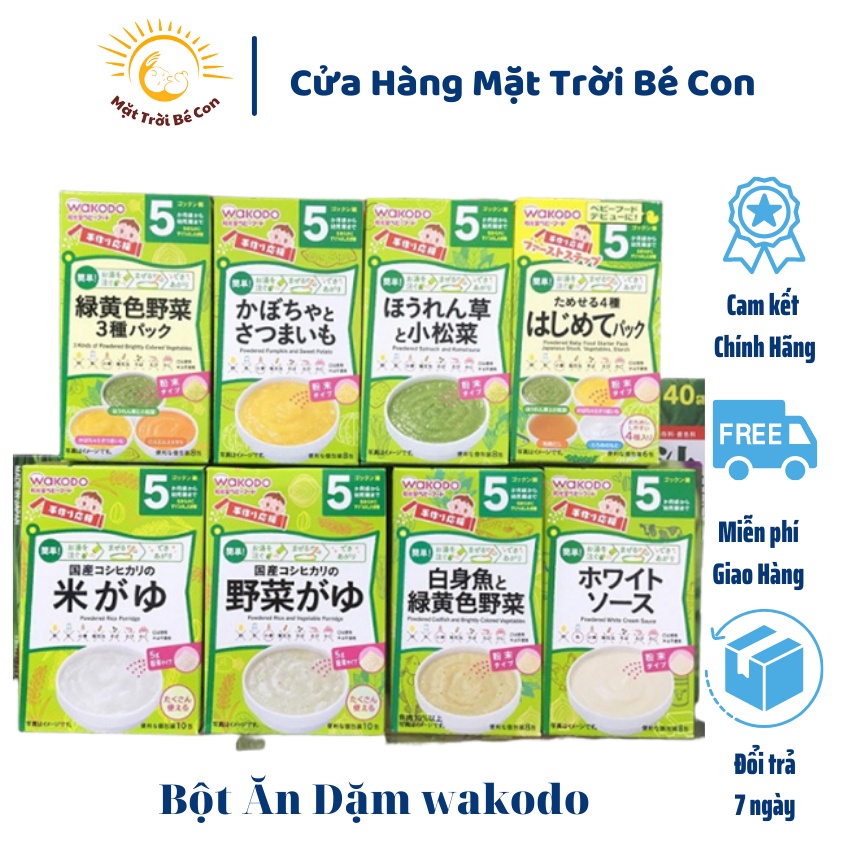 Bột Ăn Dặm WAKODO ĐỦ VỊ CHO BÉ NHẬT BẢN