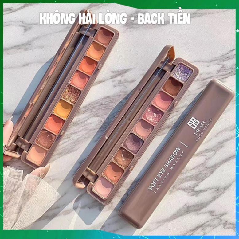 Bảng Phấn Mắt 9 Ô FULEZI Soft Eye Shadow Mềm Mịn Lâu Trôi Thiết Kế Xinh Xắn Bắt Mắt Chuẩn Mĩ Phẩm Nội ĐỊa Trung KING DC