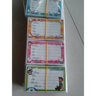 Nhãn vở có sẵn keo dán (50 cái/set)