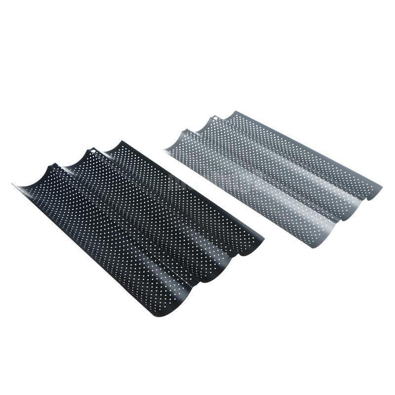 Khay Nướng Bánh Mỳ - Khay Thép Carbon 4 Rãnh Chống Rỉ