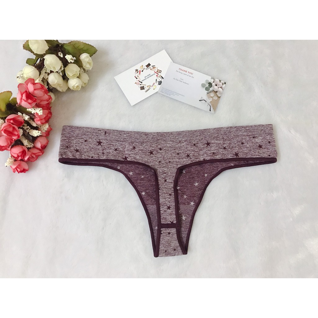 Quần lót cotton dáng lọt khe Victoria Secret - PINK mua dư web Mỹ S