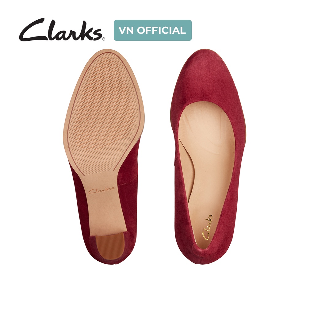 Giày cao gót nữ CLARKS Kaylin Cara 2 màu đỏ mận