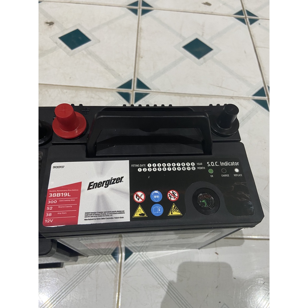 Bình ắc quy cho xe ô tô Energizer 12V-35Ah 38B19L dùng cho xe Kia Moring, Grand I10, Altis
