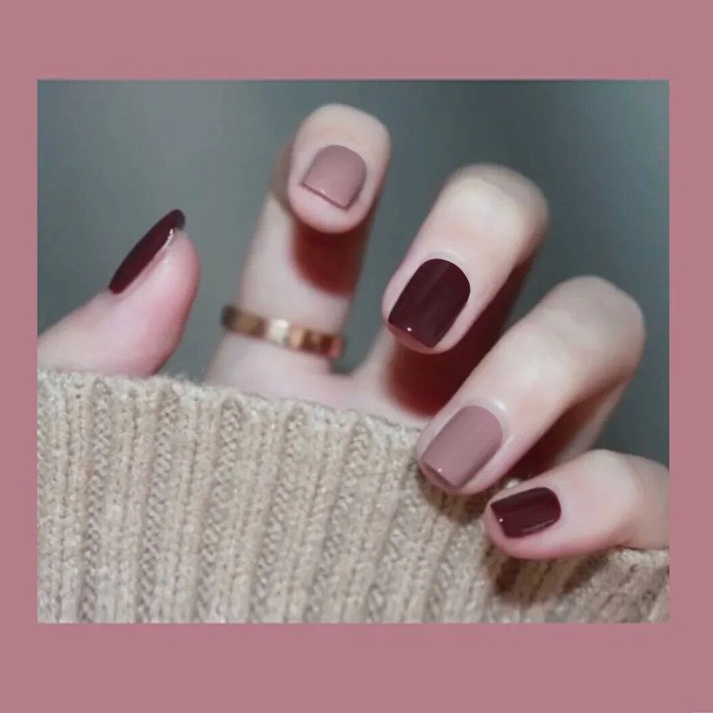 Set 24 móng giả nghệ thuật sơn gel sành điệu ( tặng keo)