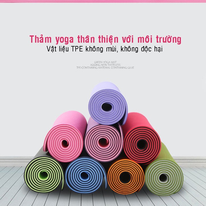 THẢM YOGA 2 LỚP, SIÊU ÊM, CHỐNG TRƯỢT