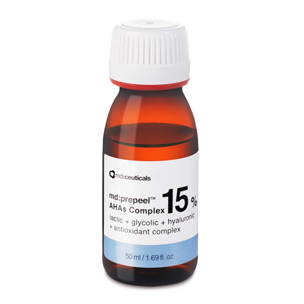 Md:ceuticals pre-peel 15% AHA COMPLEX Dung Dịch Thay Da Sinh Học hỗ trợ làm sáng, giẳm nếp nhăn & căng bóng da 10ml