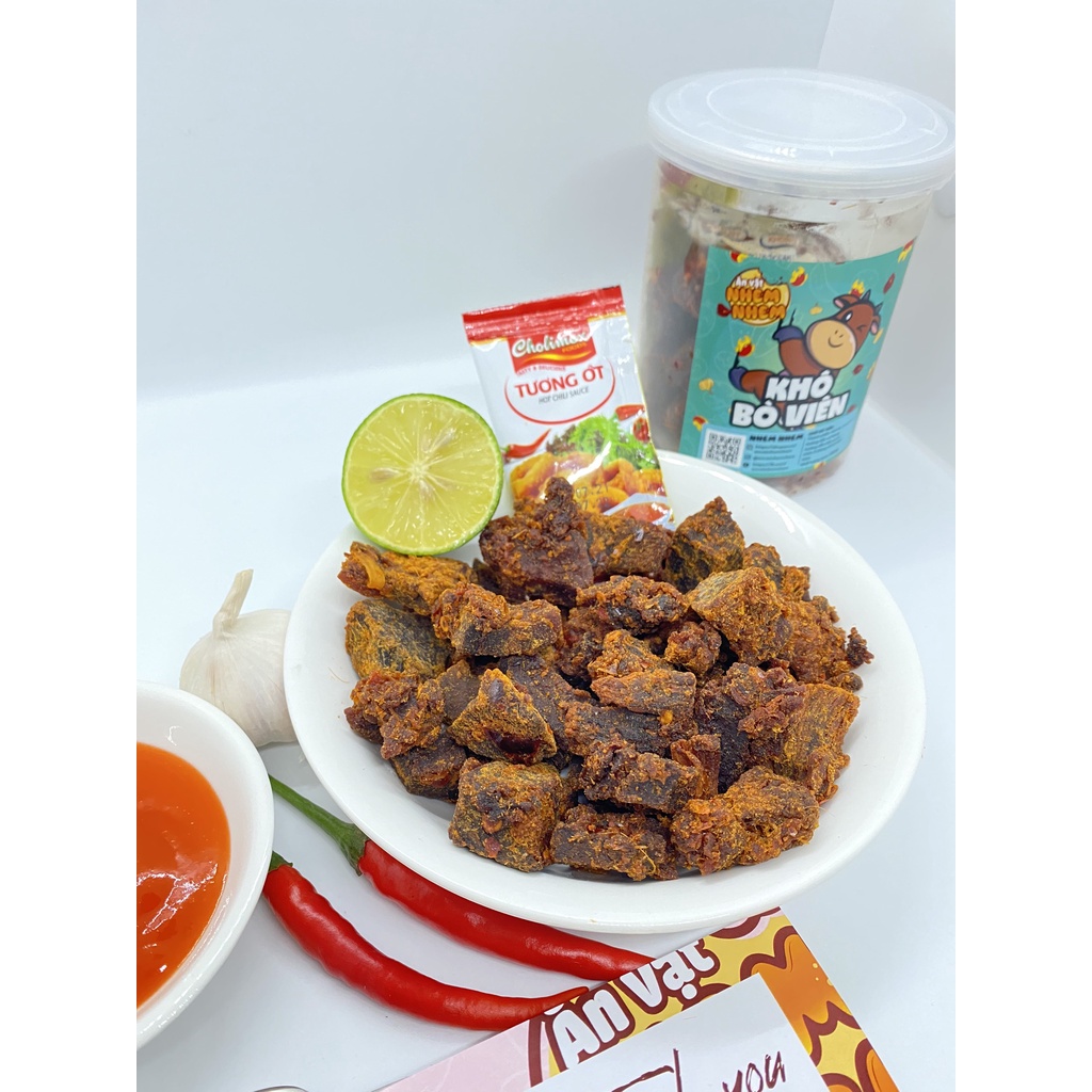 Khô bò viên Nhem Nhem 250g Đồ ăn vặt Hà Nội vừa rẻ vừa ngon | BigBuy360 - bigbuy360.vn