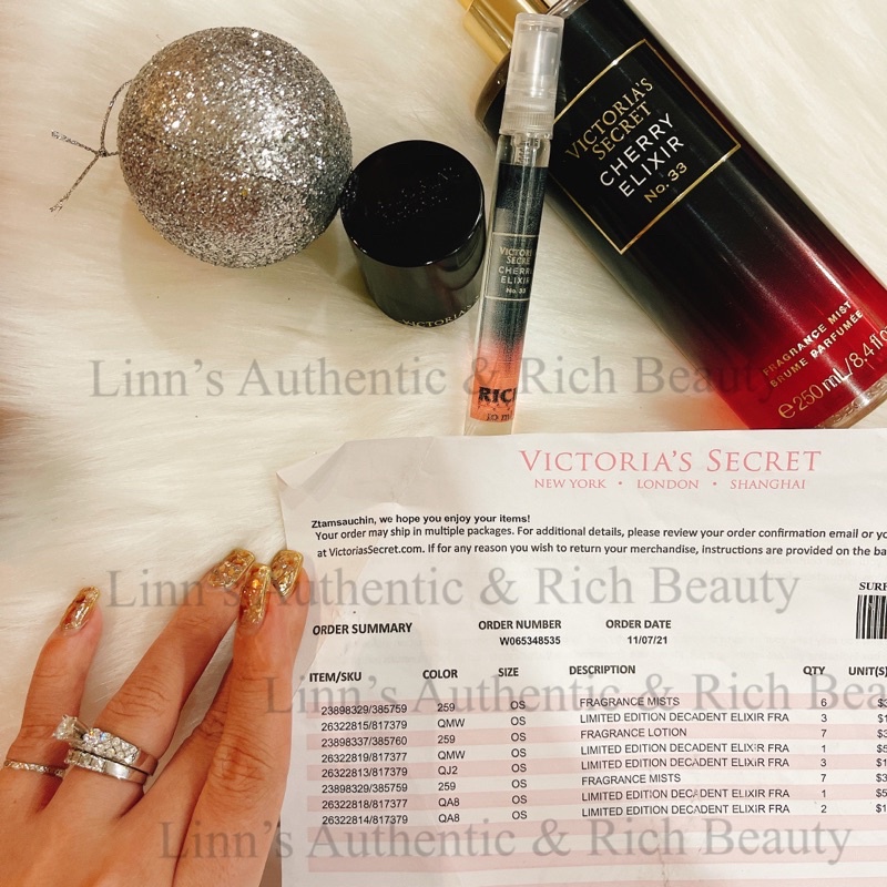 CHERRY ELIXIR No.33 - Xịt Thơm Toàn Thân Body Mist Victoria’s Secret Usa