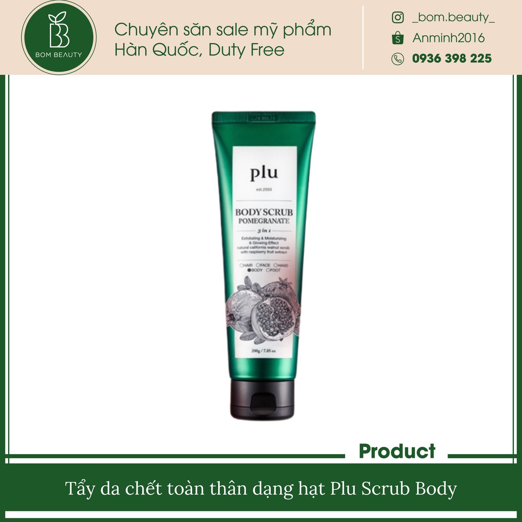 Tẩy da chết toàn thân dạng hạt Plu Scrub Body  prestige shine edition