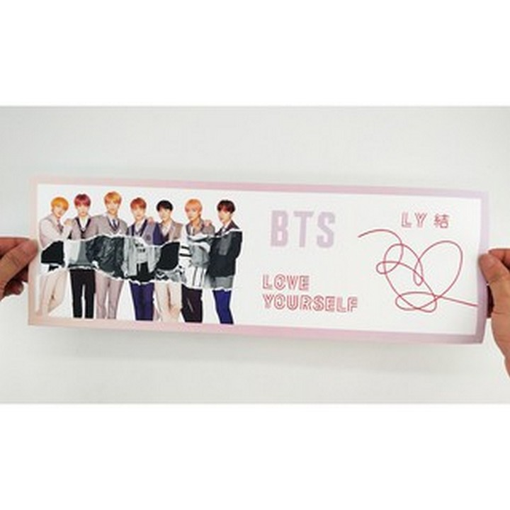 banner bts banner nhóm nhạc BTS trang trí trưng bày bàn học nhà cửa đẹp xinh xắn