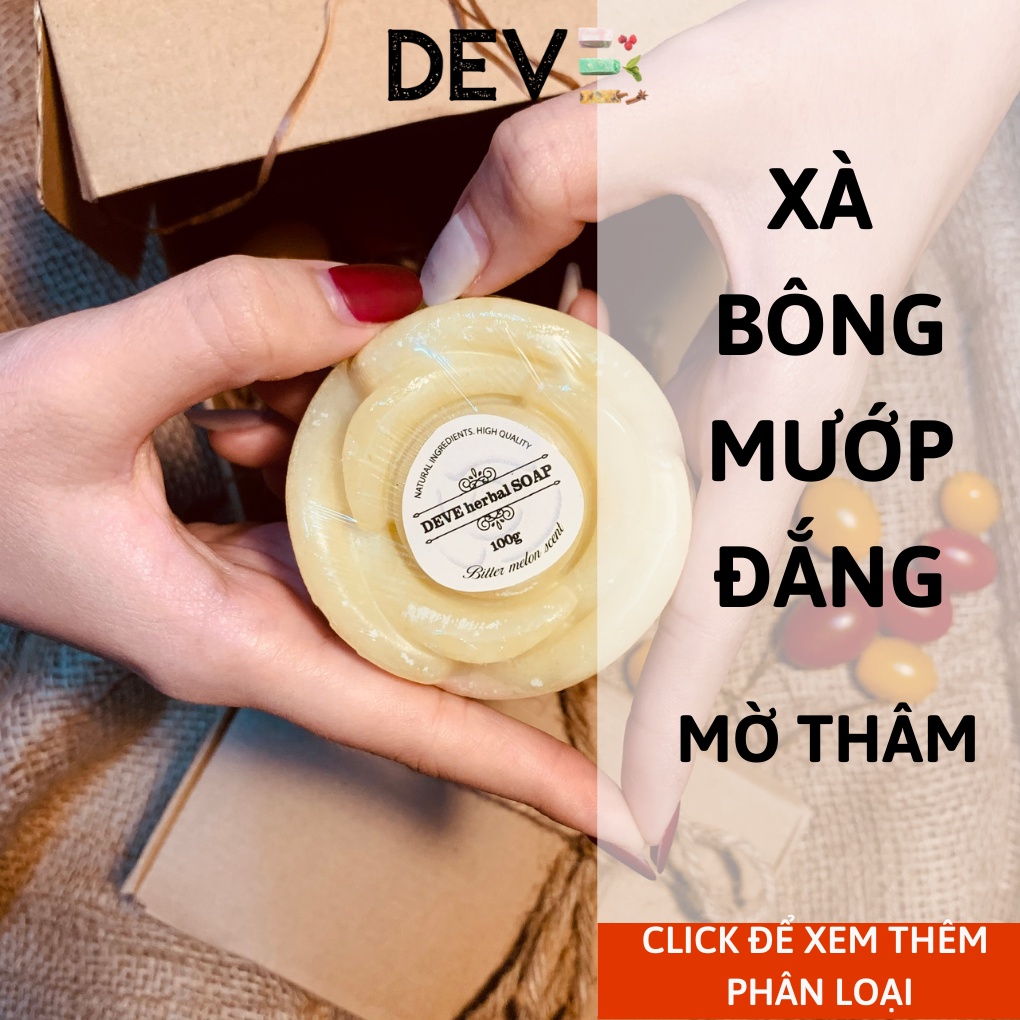 Xà bông mướp đắng, xà phòng khổ qua DEVE xà phòng cục rửa mặt Bộ Y Tế chứng nhận