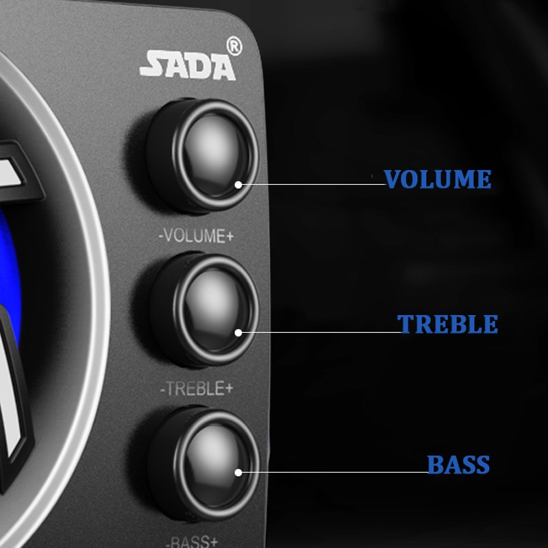 {Rẻ Vô Địch} Loa Nghe Nhạc Máy Vi Tính RGB SADA D-209 Âm Bass Siêu Trầm Dùng Cho Điện Thoại PC Laptop