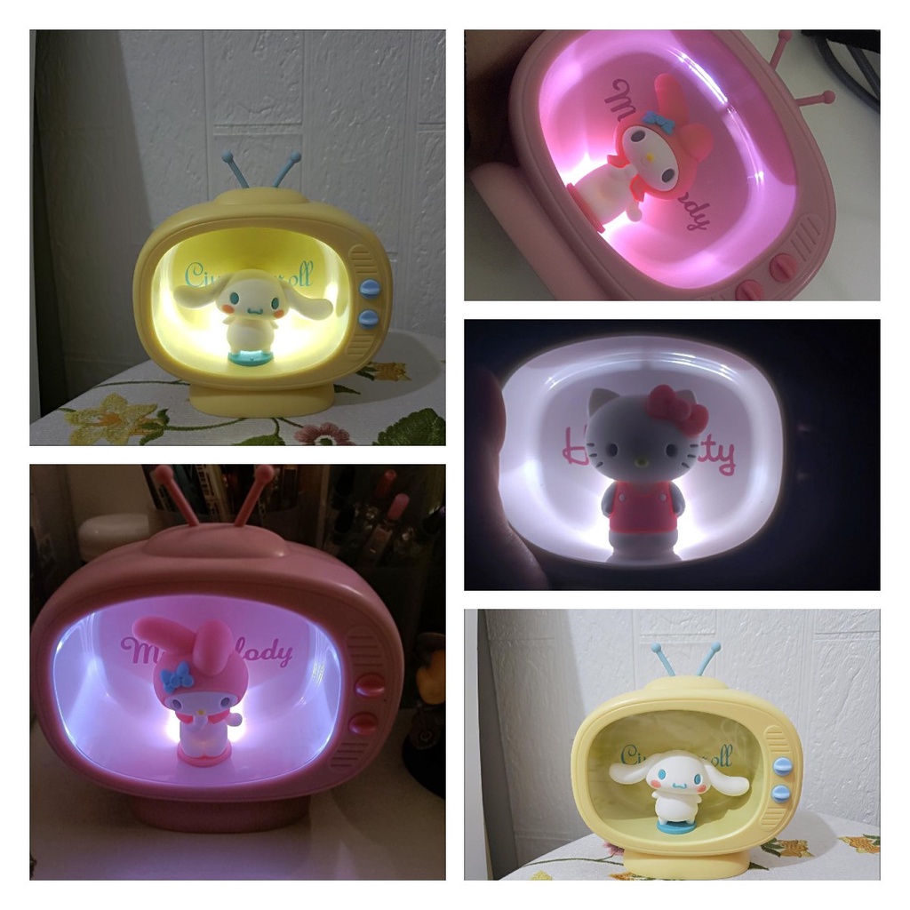 Sanrio đèn ngủ để bàn hình tv cinnamoroll mini dễ thương cho bé gái