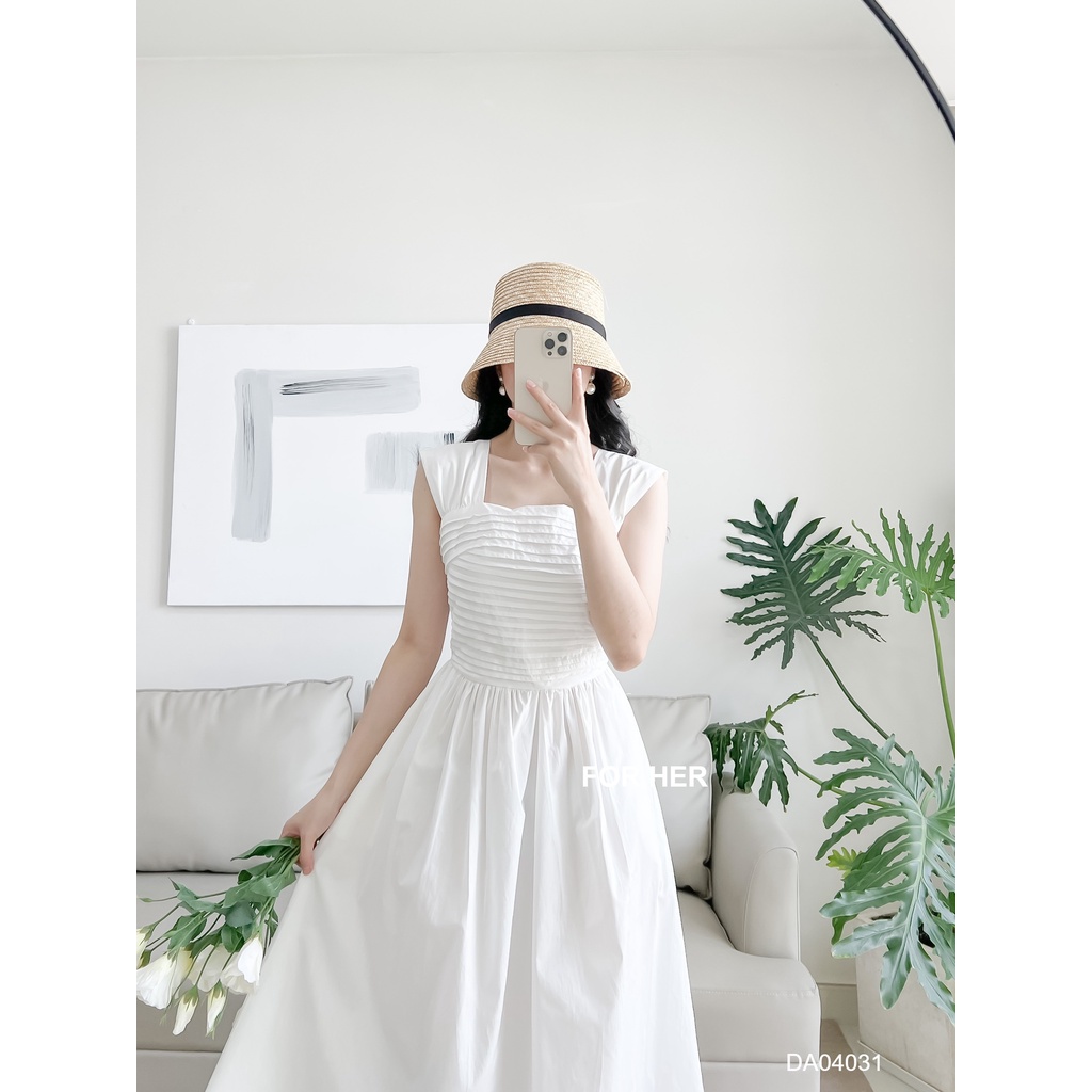 Đầm babydoll xếp ly tiểu thư phong cách Hàn Quốc DA0403