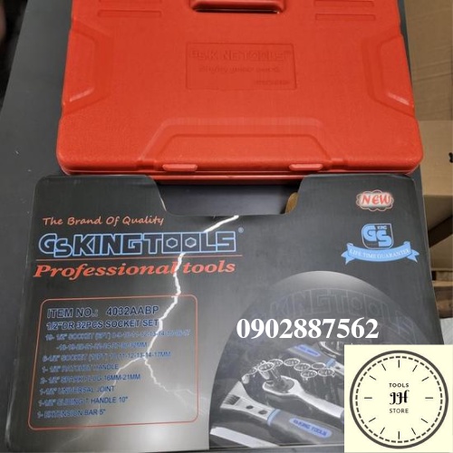 Bộ tuýp khẩu 32 chi tiết kingtools hàng tiêu chuẩn đức (8-32mm)