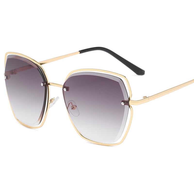 Kính Mát Gọng Vuông Lớn Phong Cách Vintage Sang Trọng Cho Nữ