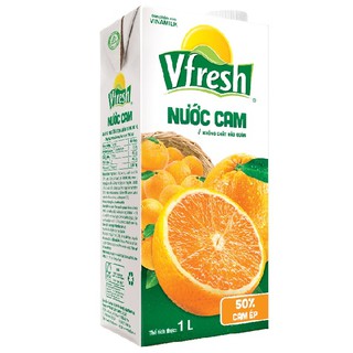 [NƯỚC HOA QUẢ ÉP] CAM ÉP - 1 LÍT - CÓ ĐƯỜNG - CHUẨN VFRESH