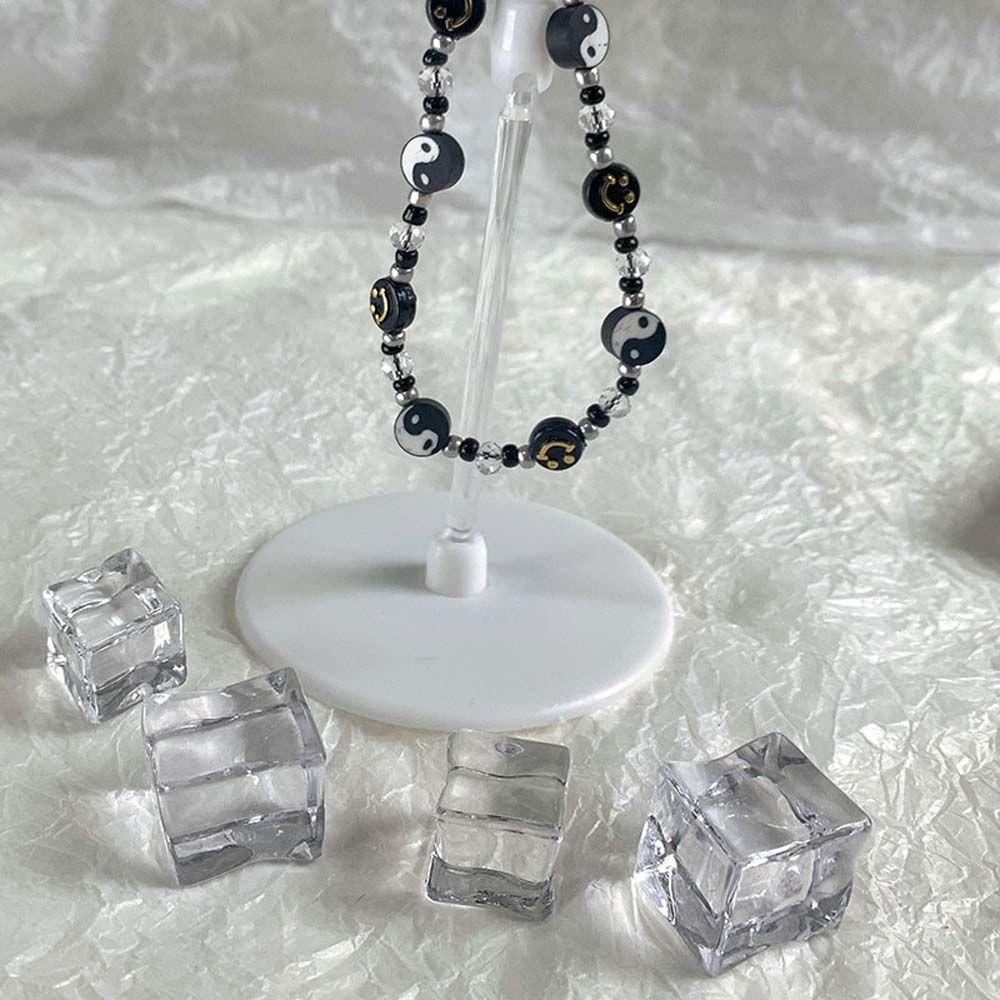Dây Đeo Điện Thoại Xâu Hạt Mặt Cười Yin Yang Chi Cho Trang Trí Điện Thoại