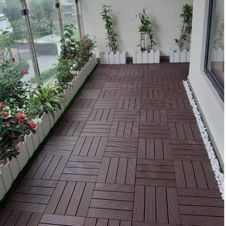 3M2 Vỉ Gỗ Nhựa Lót Sàn Ban Công Siêu Bền - Chống Nước - SET 33 VỈ