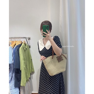 • 𝗮𝘂𝗴𝘂𝘀𝘁𝟯𝗿𝗱 𝘀𝘁𝘂𝗱𝗶𝗼 • VÁY CHẤM BI DÁNG MIDI