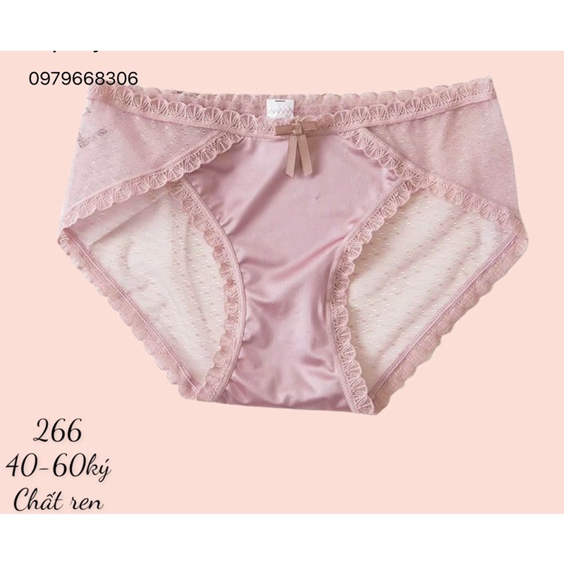 Quần lót ren phối lụa siêu sang chảnh 662 (lẻ1c)