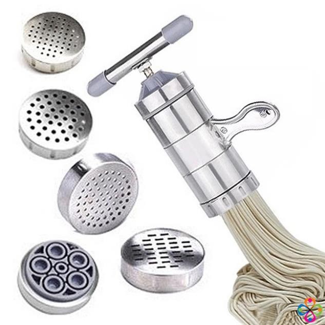 Máy Làm Bún, Mỳ Tươi Tại Nhà Bằng Inox, Tặng Kèm Bộ 5 Size Bún