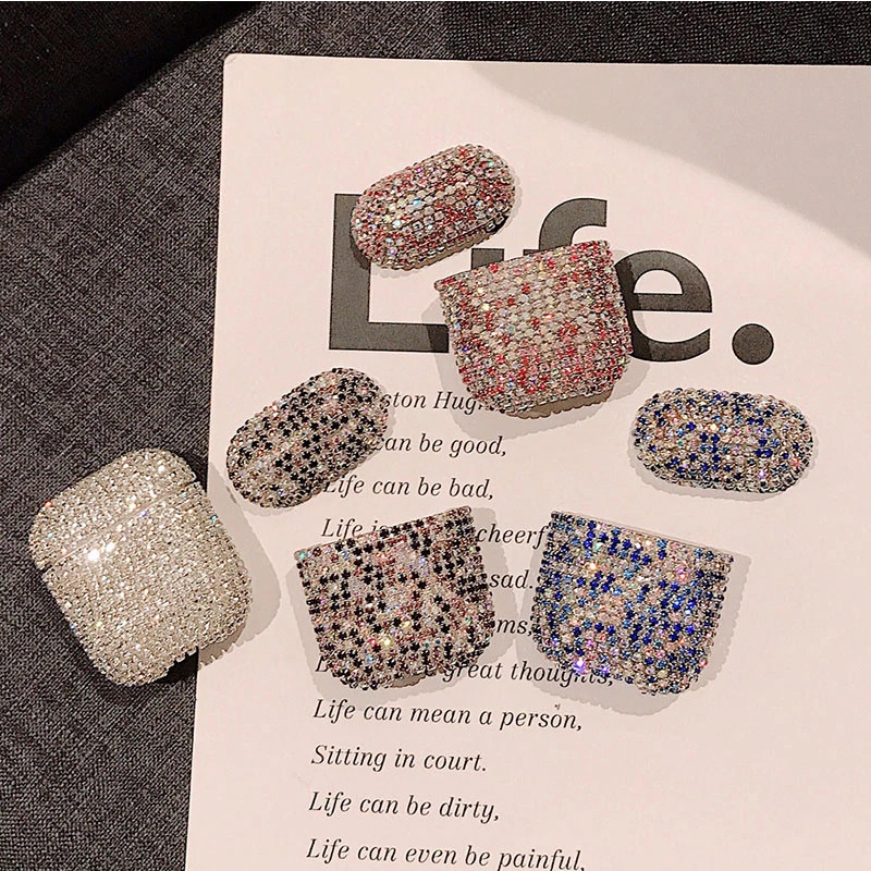Vỏ đựng tai nghe đính đá sang trọng cho Airpods 2/ Airpods pro