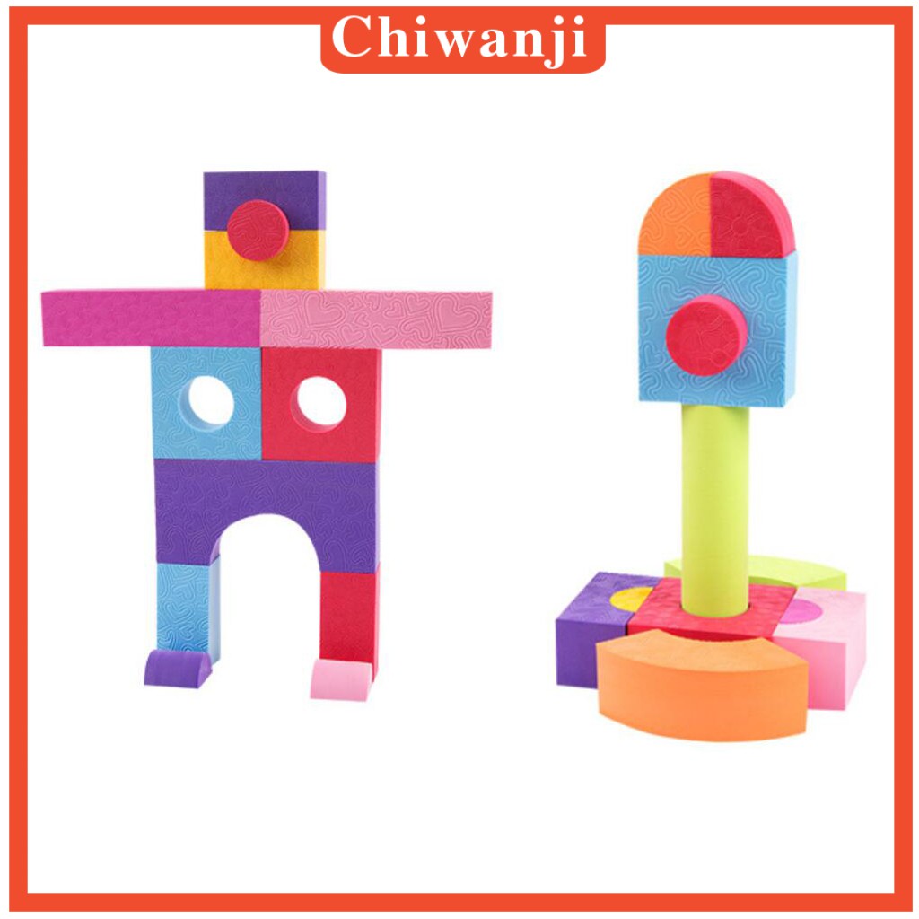 [CHIWANJI] 50pcs Kid Soft & Safe Foam Building Block Baby Educational Assembly Toy Gift