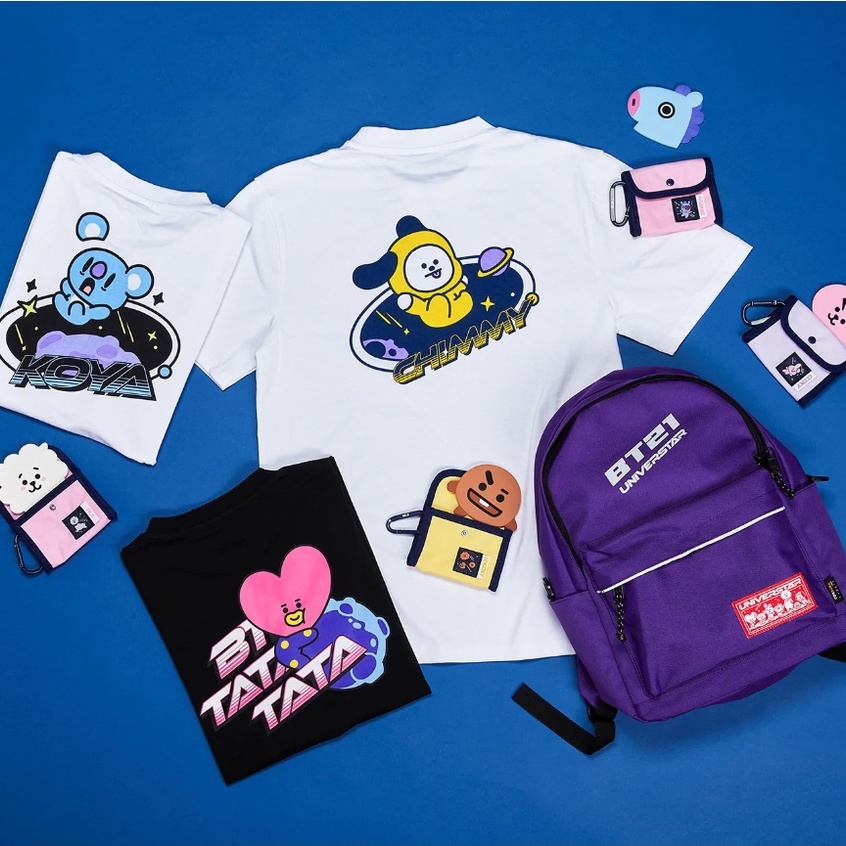 LINE FRIENDS BT21 UNIVERSE SPACE T-SHIRT ÁO IN HÌNH BT21 CHỦ ĐỀ KHÔNG GIAN
