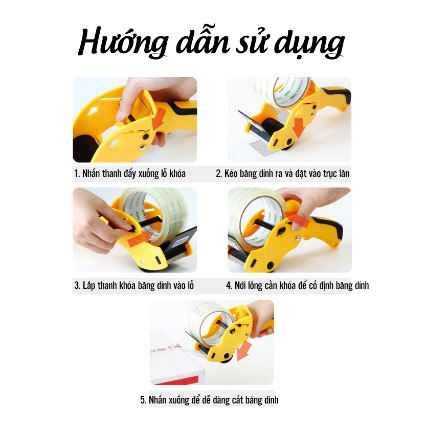 Dụng cụ cắt băng dính chuyên dụng Deli 803 - Dụng cụ cắt băng keo