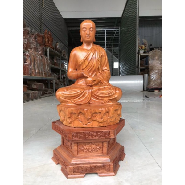 Tượng thánh tăng Sivali gỗ hương cao 40cm