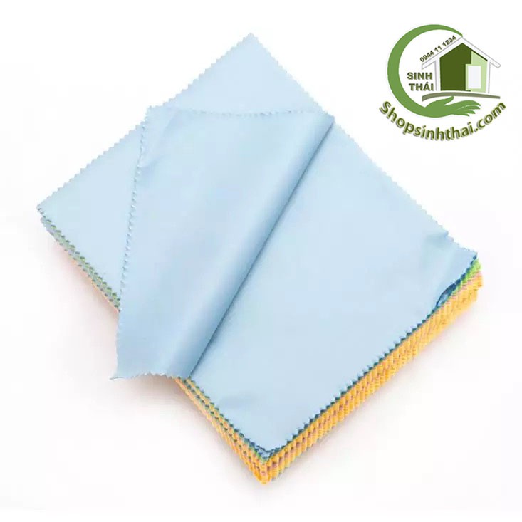 Khăn lau mắt kính, màn hình điện thoại 14cm x 14cm - khăn siêu mịn, siêu thấm hút - giao màu ngẫu nhiên