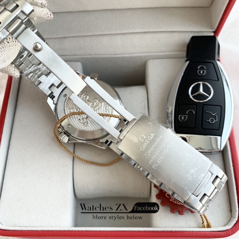 Ome * ga Seamaster Đồng Hồ Đeo Tay Tự Động 41mm Màu Xám Bạc Cho Nam # Đồng Hồ Đeo Tay Tự Động Thời Trang # # Thắt Lưng Thép Không Gỉ Chất Lượng Cao #