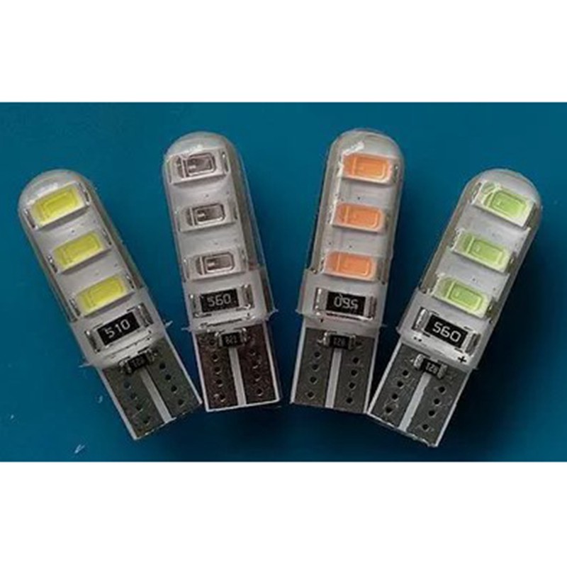 Bóng Đèn Led T10 Đèn Xi Nhan Ô Tô Demi Xe Máy 6 Chip Led