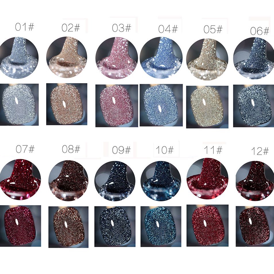 Lọ Gel Sơn Móng Tay 8Ml Lấp Lánh DIY