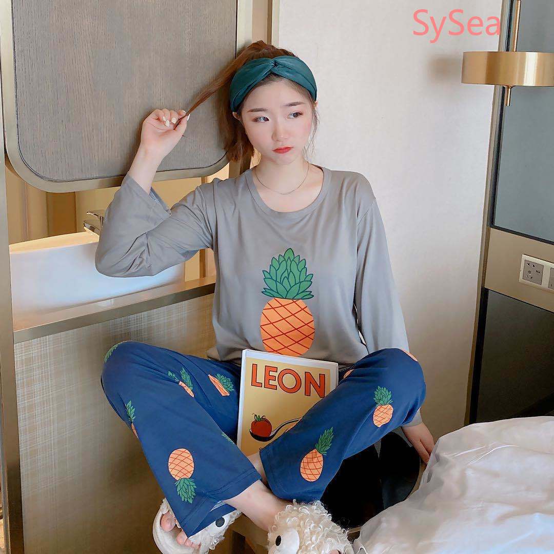 Bộ Đồ Ngủ Tay Dài Dáng Rộng Đáng Yêu Dành Cho Nữ | BigBuy360 - bigbuy360.vn