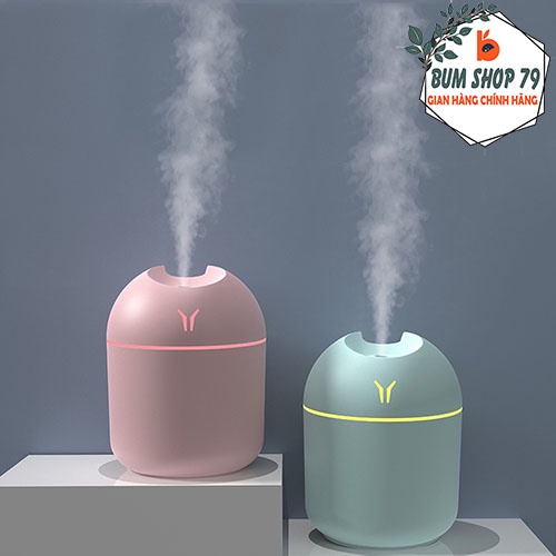 Máy xông tinh dầu phòng ngủ cao cấp 2 chế độ kèm đèn Led 250ml, Máy phun sương tạo ẩm khuếch tán tinh dầu nhỏ gọn