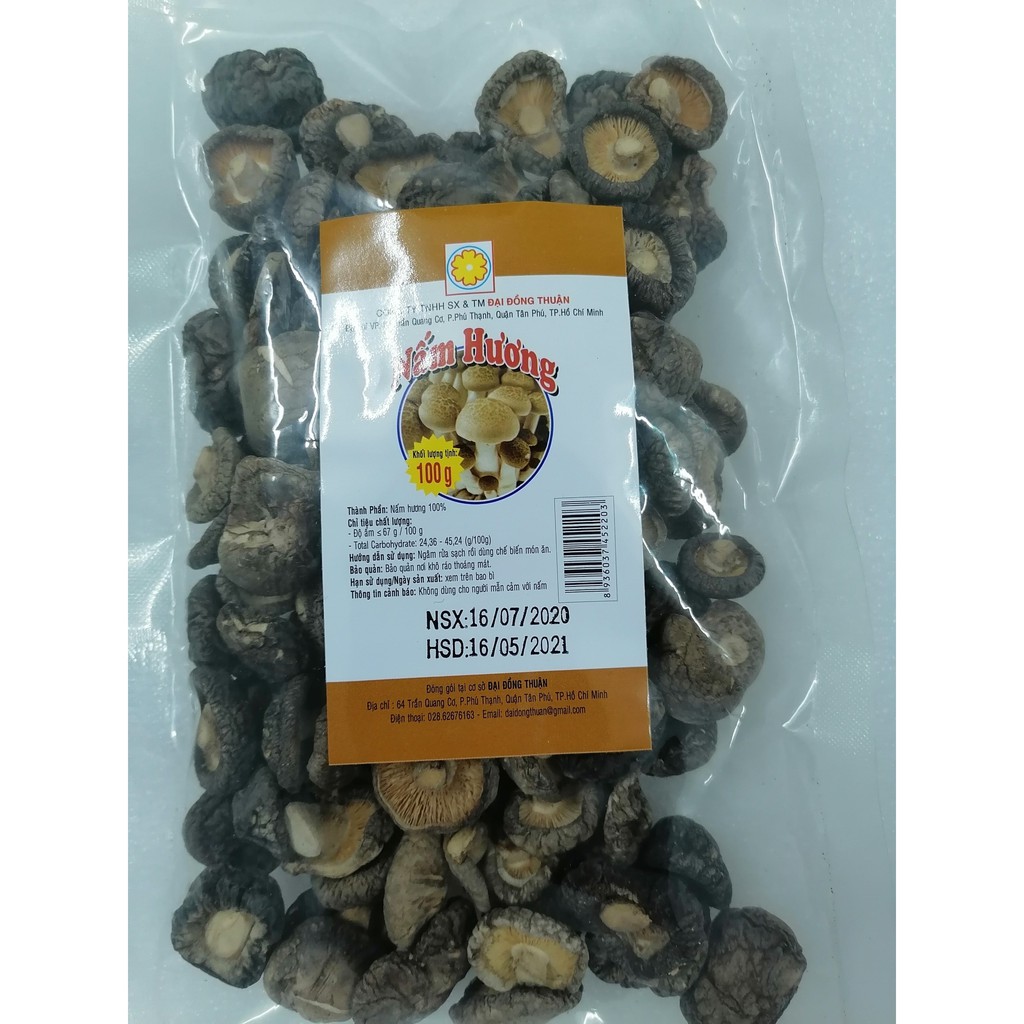 [100g] Nấm đông cô (nấm hương) [VN] ĐẠI ĐỒNG THUẬN Mushrooms (bph-hk)