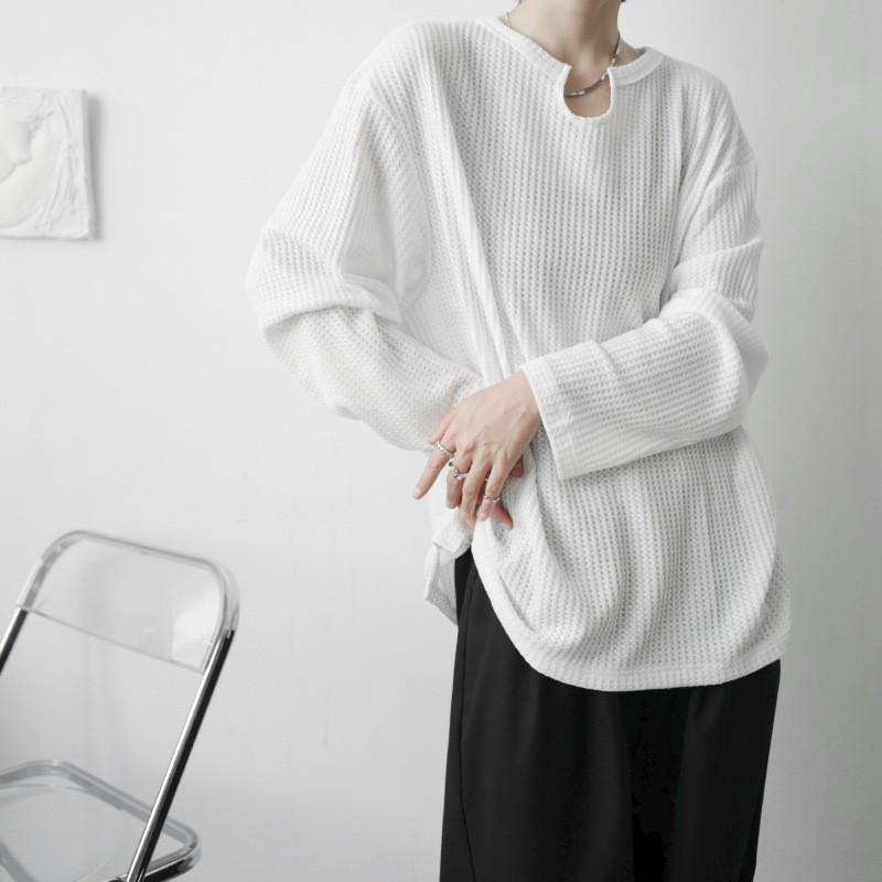 Áo Thun Cổ Chữ U Dài Tay - Ulzzang - Titto Closet