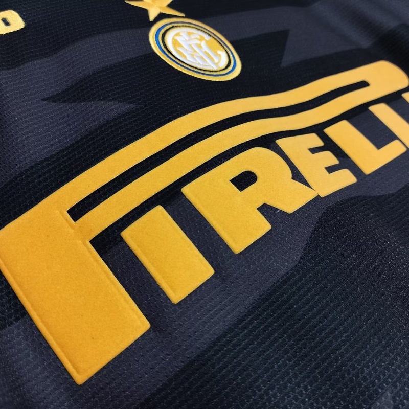 Áo Thun Bóng Đá Ngắn Tay Đội Tuyển Inter Milan Mùa Giải 1997 / 98 Mau Khô Size S-XXL