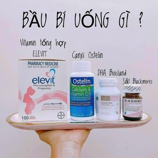 COMBO BẦU ÚC - BỘ TỨ VITAMIN ÚC DÀNH CHO BÀ BẦU (Elevit, Canxi, DHA, Sắt)
