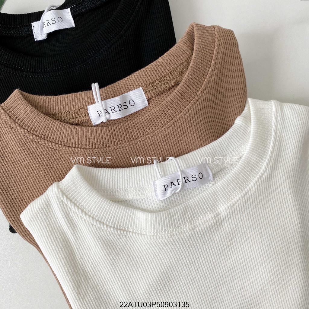 Áo thun xanh lá VMSTYLE trơn tăm tay ngắn cổ tròn nhiều màu-41902B-41901B- 22ATU05IA0901