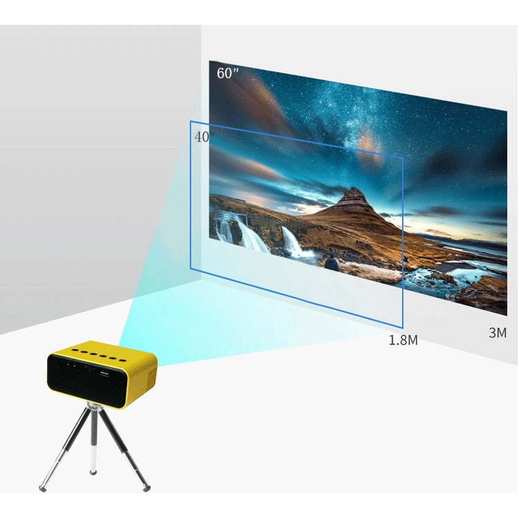 Máy Chiếu Đèn LED Mini Thông Minh LED project Full HD 1080p Cao Cấp Phiên Bản Mới