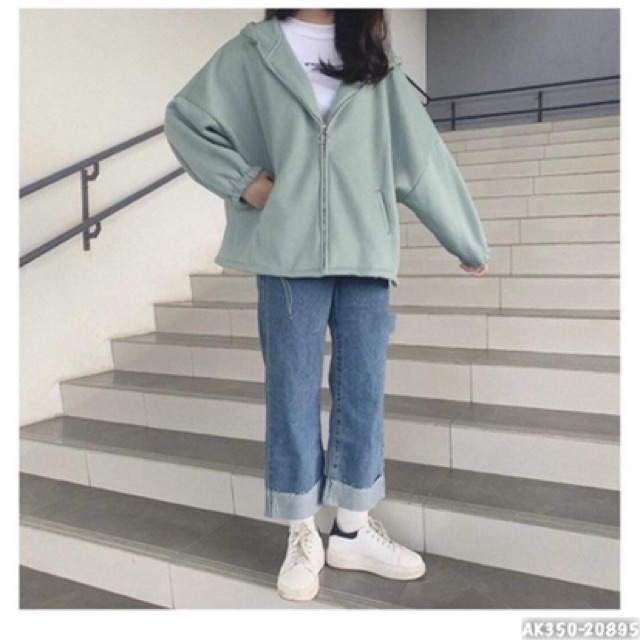 Áo Khoác Nỉ Bông Form Rộng Cánh Dơi Dày Dặn Hàng Đẹp Áo Khoác Nữ Thun Nỉ Trơn KHOEN TRÒN - AK3350 | BigBuy360 - bigbuy360.vn