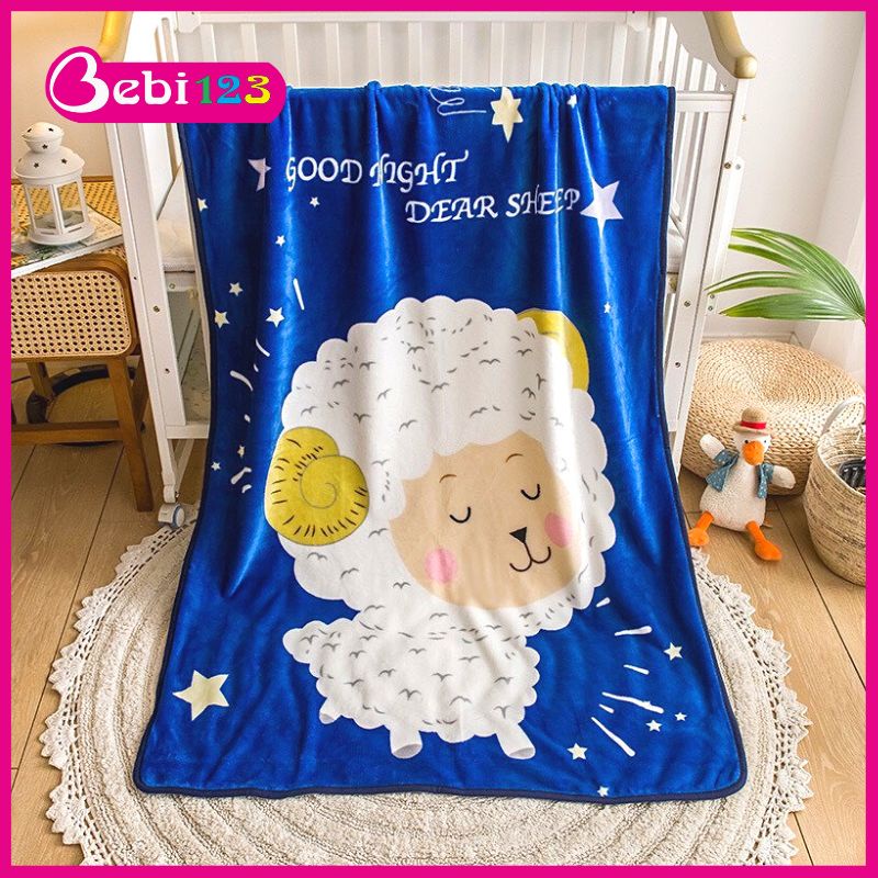 Chăn mền Tuyết 2 lớp hàng loại đẹp cho bé Kích thước 100x140cm