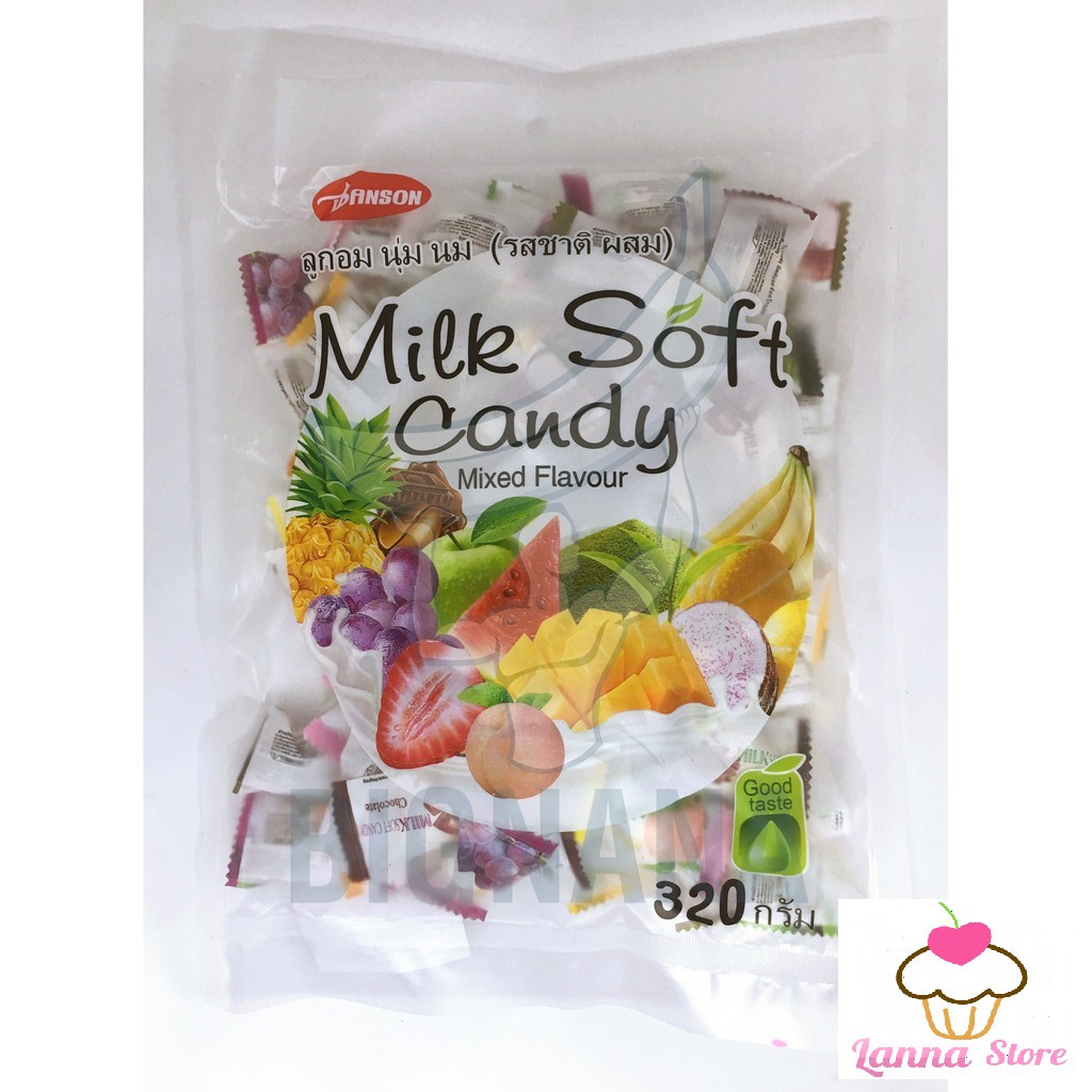 [SIÊU NGON] Kẹo Dẻo Milk Soft Candy Trái Cây gói 320g- Thái Lan