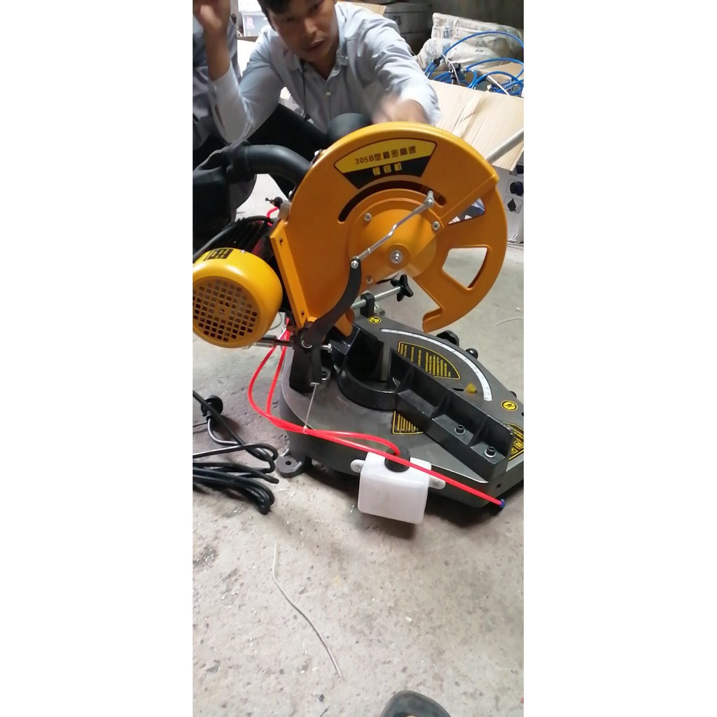 Máy cắt nhôm mô tơ từ 355B kèm lưỡi hàng nặng 50kg