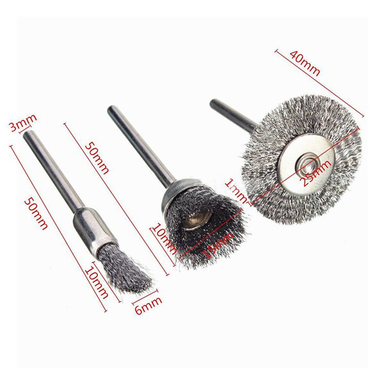 Bộ Dụng Cụ Xoay Tròn 36 cây chổi Dùng Để Đánh Bóng Dây Thép